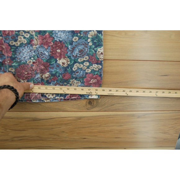 Vintage Vivalai Jeanswear Skirt Womens 10 Floral Cotton Denim Pencil USA 90s - Picture 9 of 11
